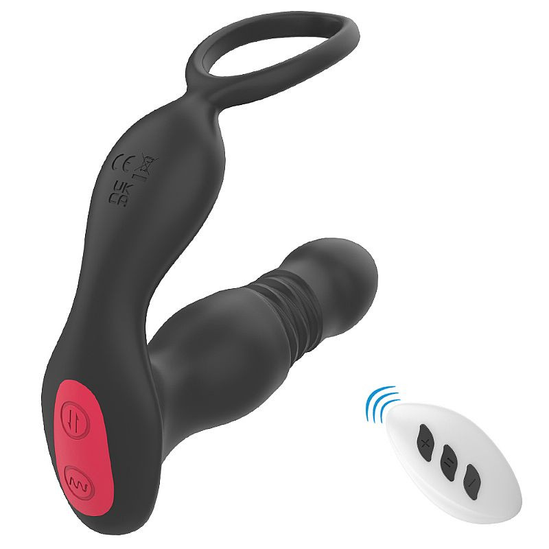 Vibrador Próstata com Anel Peniano - Vai e vem - Rocky - RCT - 8344