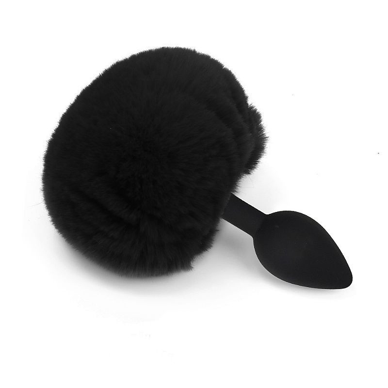 Plug Anal em Silicone - Pompom de Coelho - Tamanho g - 1686