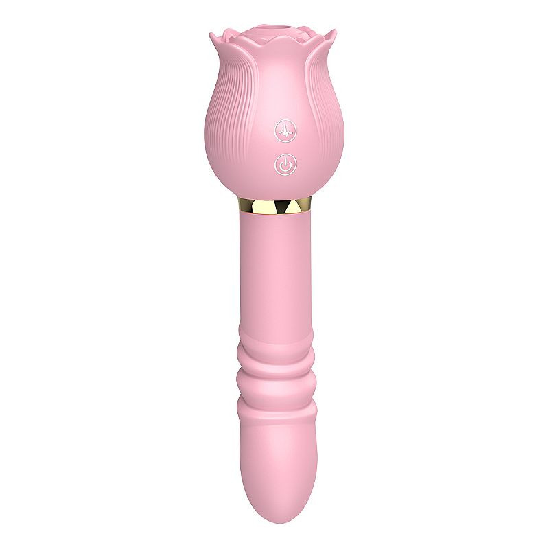 Vibrador de Ponto G e Clitóris Rosa com Pulsação e Vai e vem - 7185