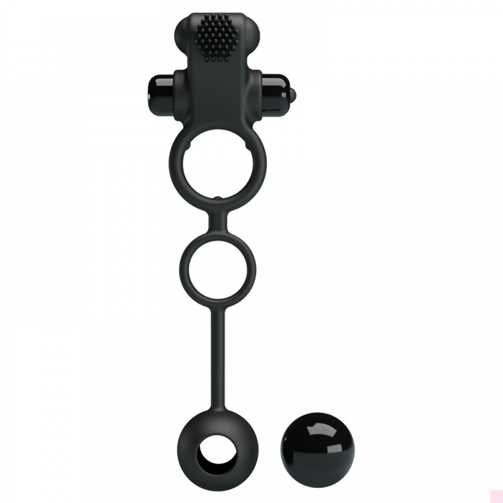 Anel peniano com serdas massageadoras em silicone ABS com 12 modos de intensa vibração - AN064 - 3263
