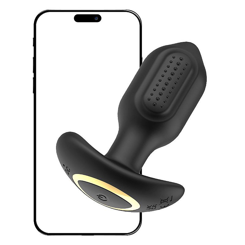 Plug Anal com Vibro e Rotação - Via APP À Longa Distância - Pong - 8191