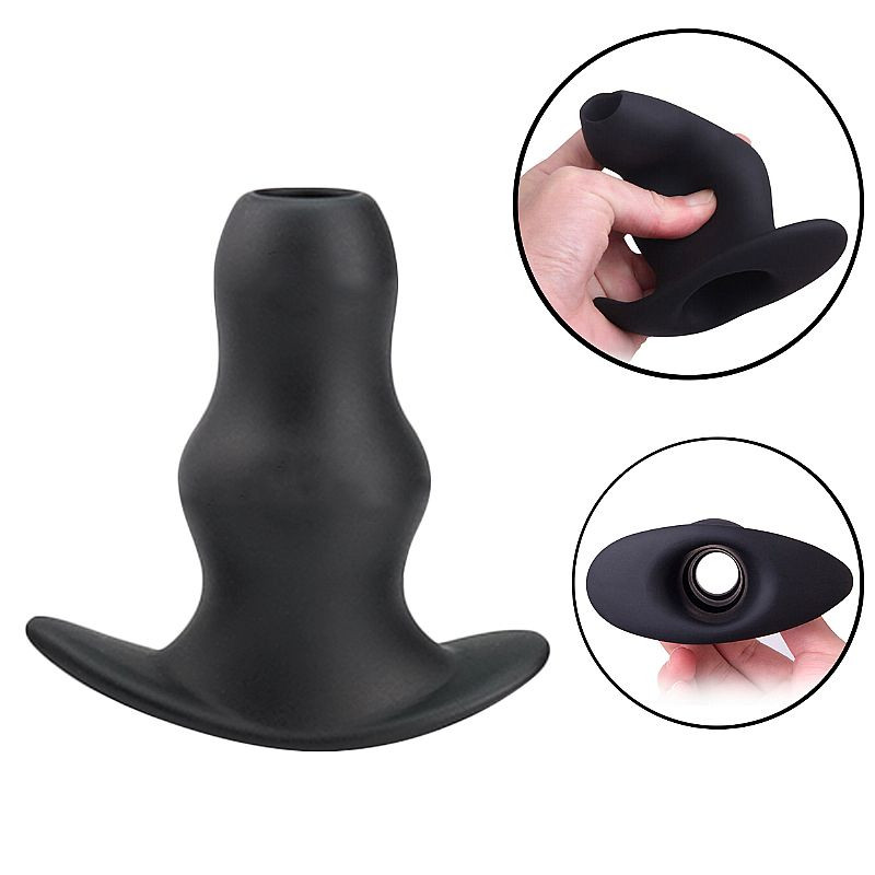 Plug Anal Vazado em Silicone - 7.3 X 3.5 cm - 8127