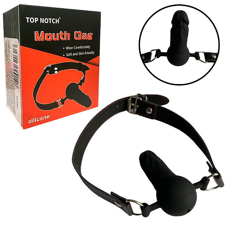 Mordaça com Formato de Pênis em Silicone - 8209