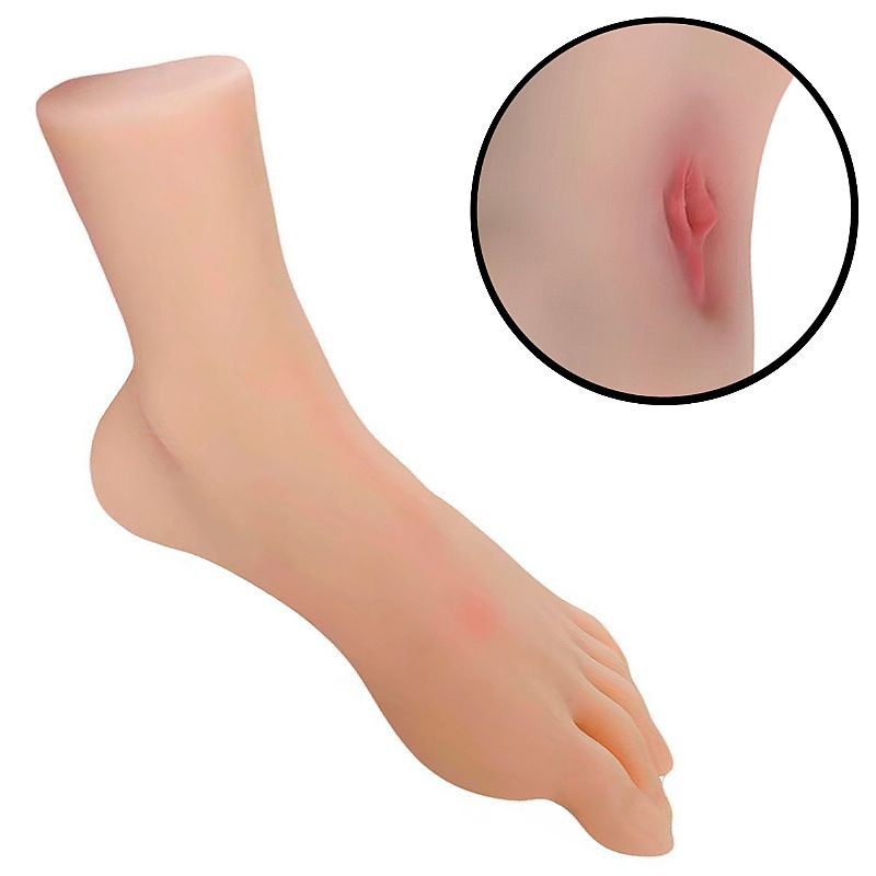 Masturbador Masculino Cyberskin em Forma de Pé com Vagina - 24,0 x 9,5 cm - 8066