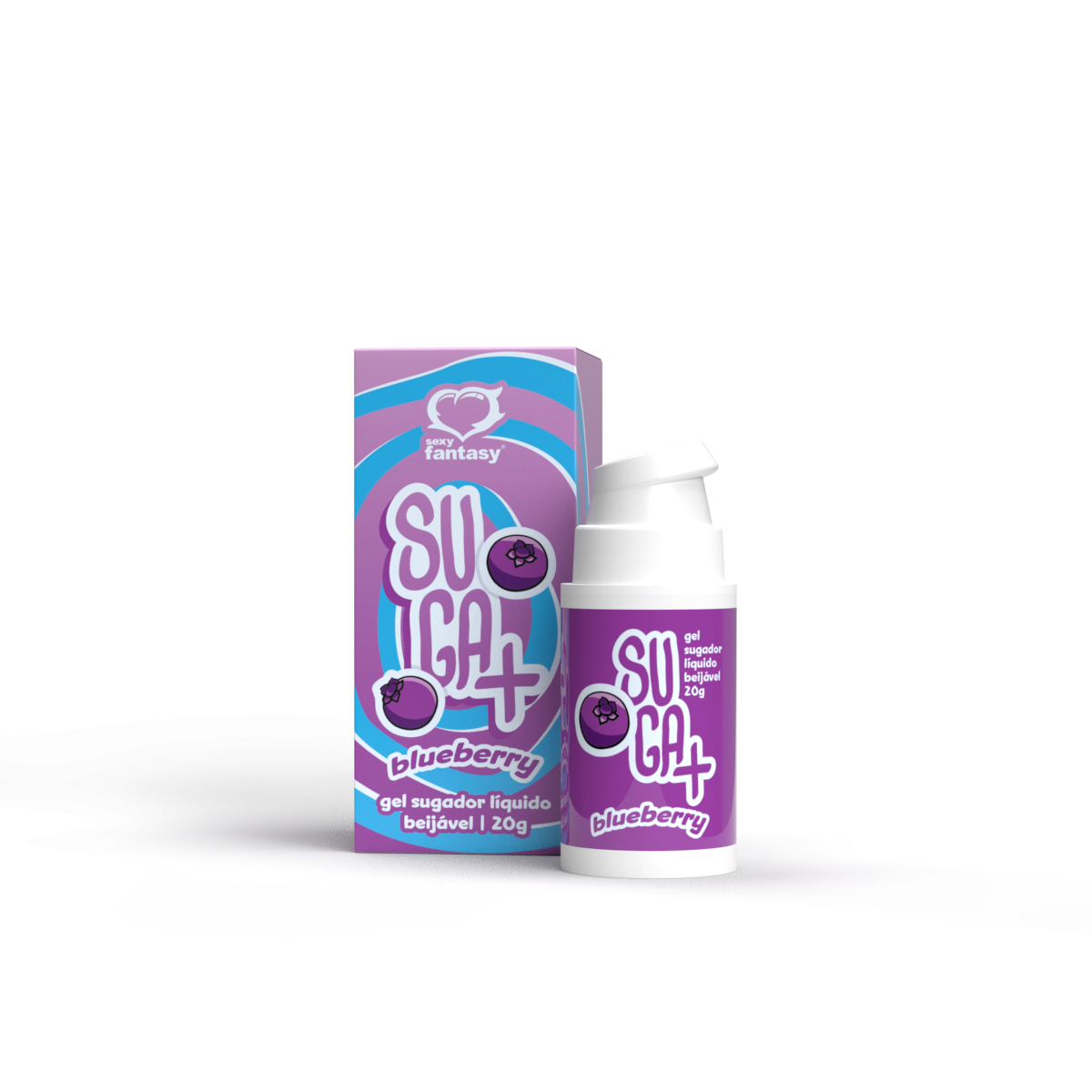 Suga+ Gel Sugador Líquido Beijável com Extrato de Jambu 20g Sexy Fantasy