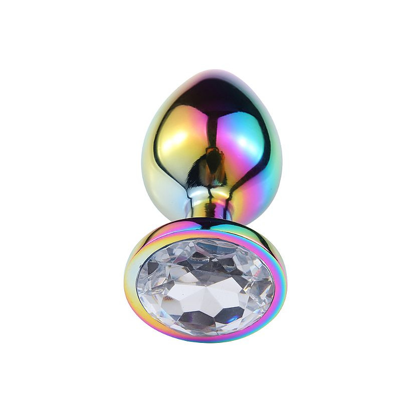 Plug Anal de Aço com Pedra de Cristal - Tamanho P - 5474
