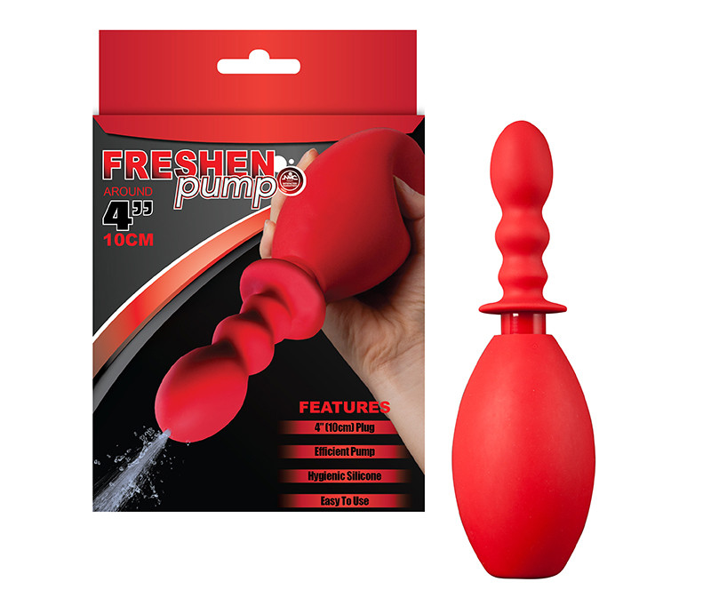 Ducha Higiênica Em Silicone Vermelho Com Haste de 13cm Plug - 7073