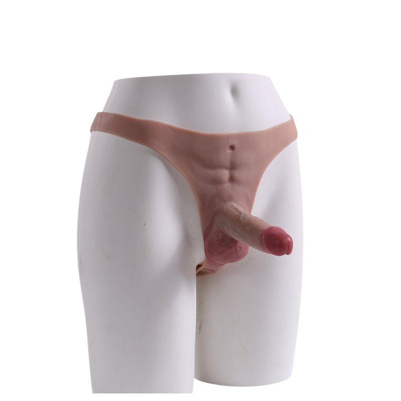 Cinta Peniana Estilo Tanga com Detalhes de Abdômen Masculino, Possui Pênis Realístico com Escroto – ONE-PIECE PENIS STRAP - 8296