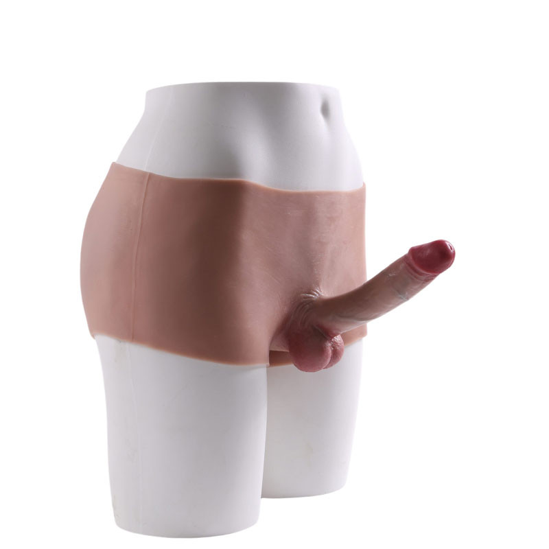 Cinta Peniana Estilo Short com Pênis Realístico com Escroto, Veias Salientes e Glande – ONE-PIECE PENIS STRAP - 8311