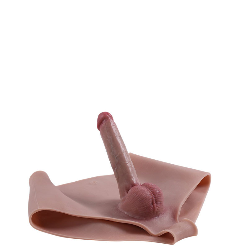 Cinta Peniana Estilo Short com Pênis Realístico com Escroto, Veias Salientes e Glande – ONE-PIECE PENIS STRAP - 8313