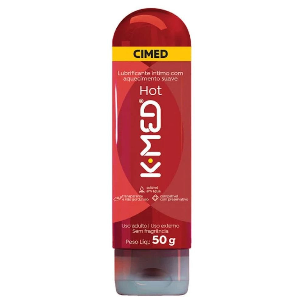 Gel Lubrificante Íntimo K-Med Hot Com 50G - 2679