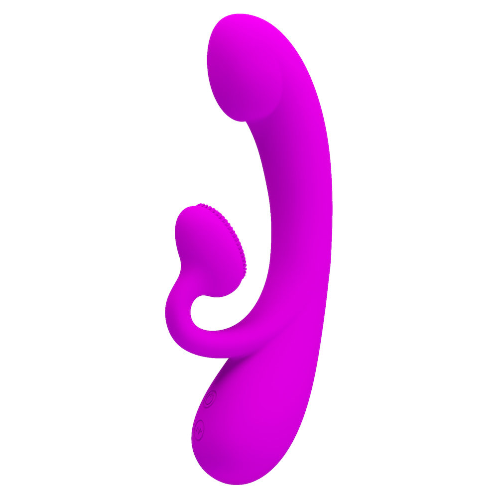 Vibrador de Ponto G e Clitóris com 10 modos de vibração- FULL COVER SILICONE - PRETTY LOVE - 9804