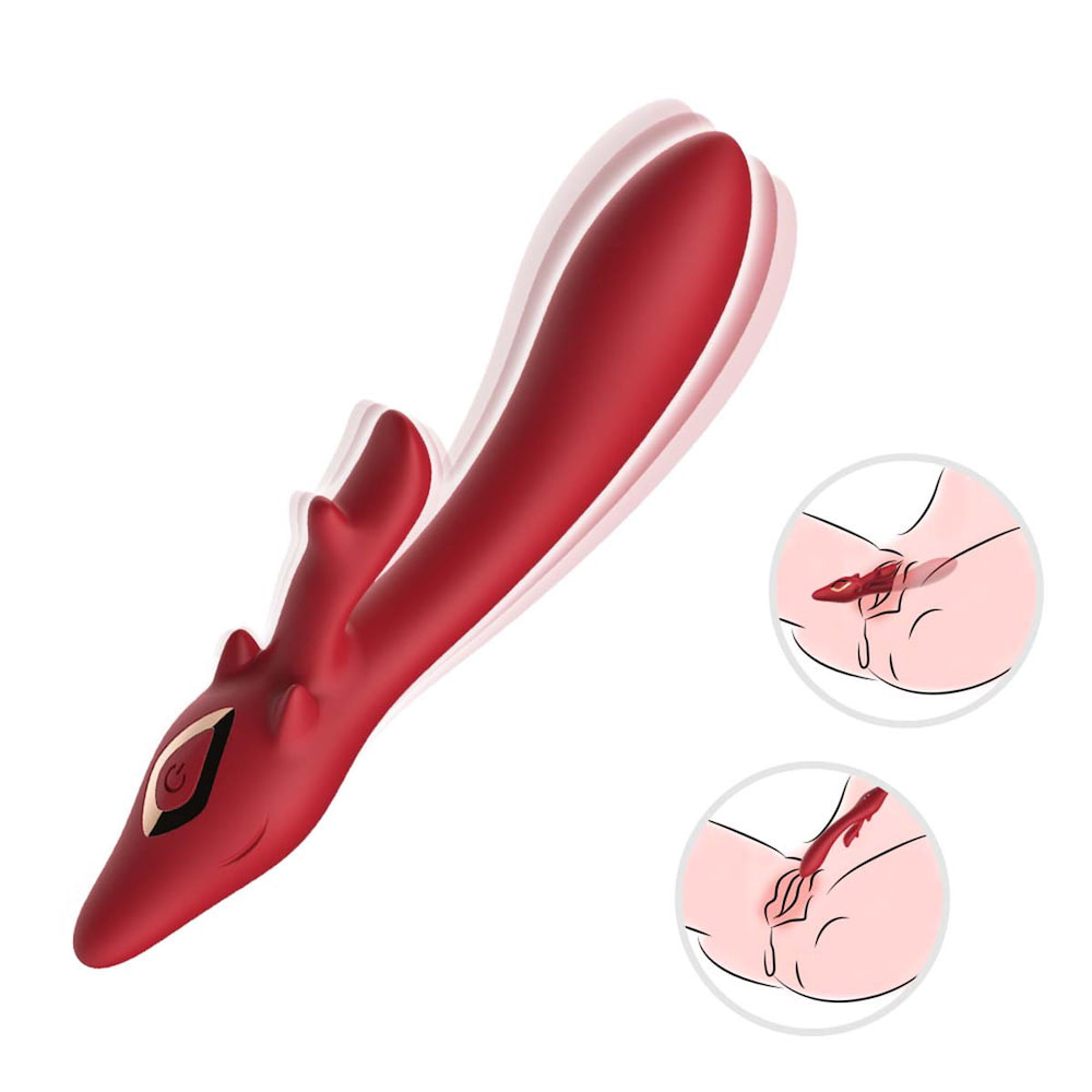 Vibrador Ponto G com Estimulador Clitoriano 10 Modos de vibração e estimulação - 8278
