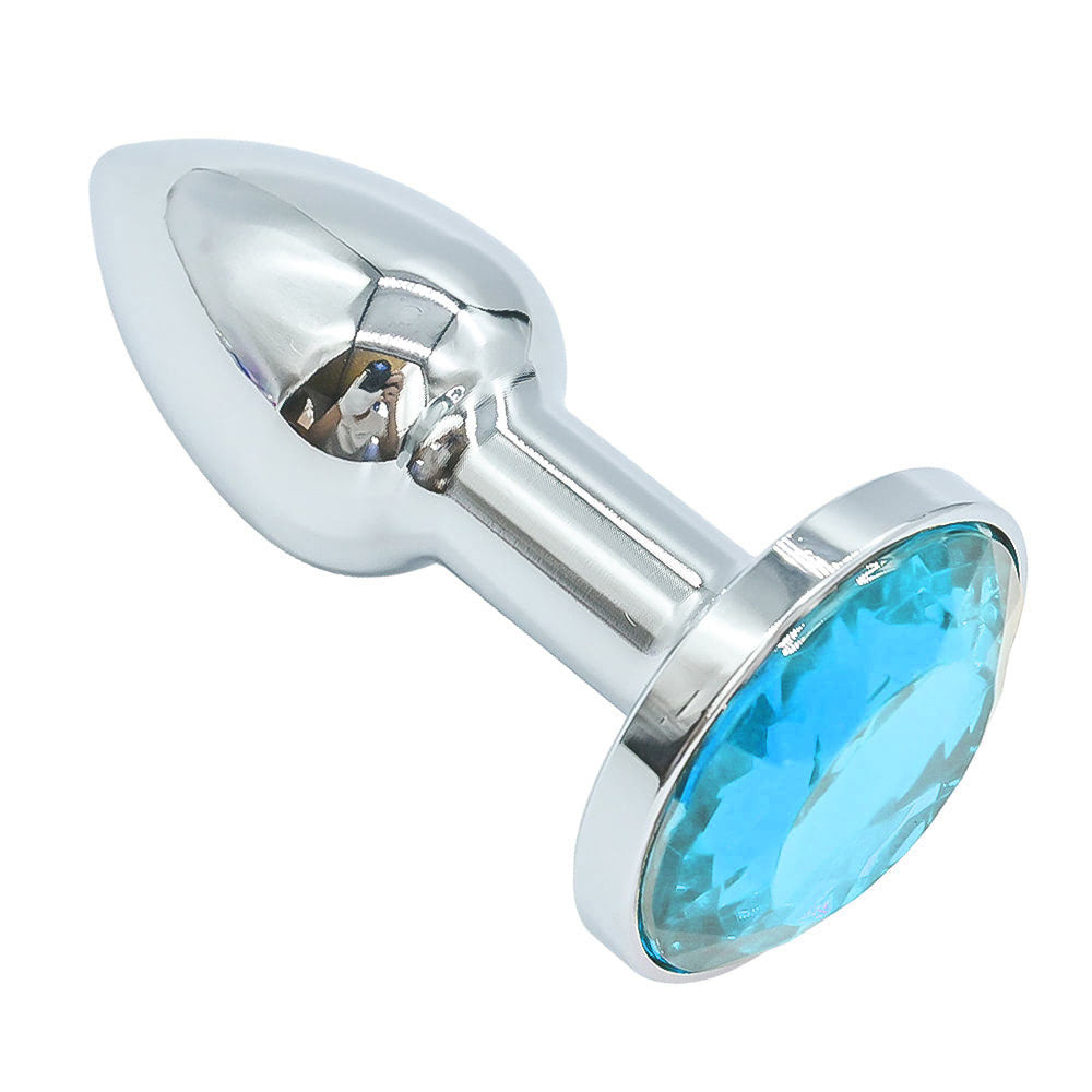 Plug anal de luxo em metal, com formato cônico, feito em alumínio fundido e polido a mão - tamanho Mini - 8028