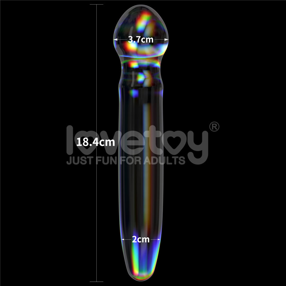 Penetrador de Vidro - 18,4cm Twilight Gleam Glass Dildo- Alluring Arc - LOVETOY - 8233