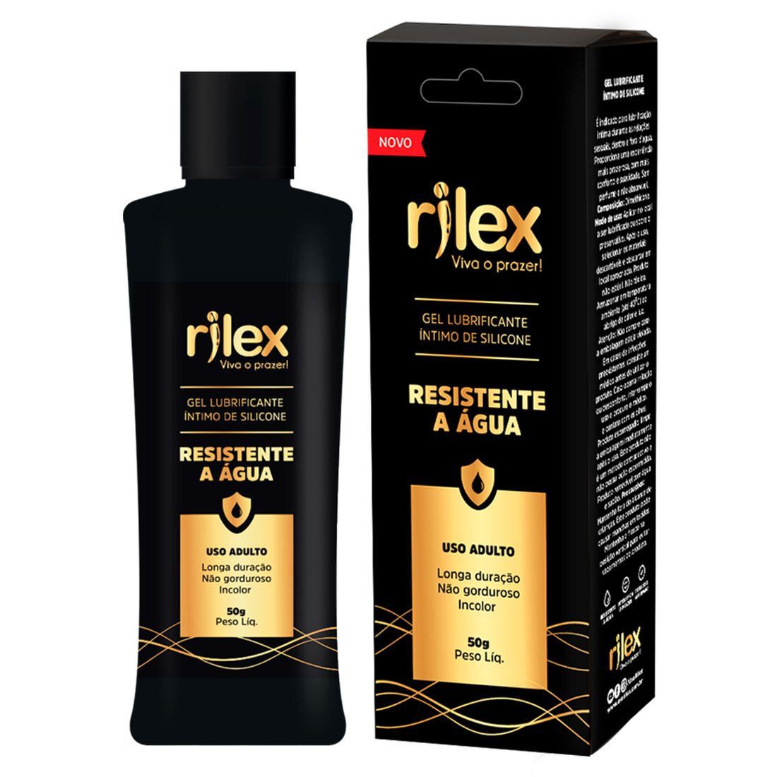 Gel Lubrificante Íntimo Em Silicone Resistente À Água 50g Rilex - 8276