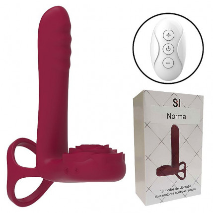 Vibrador Peniano com anel duplo - Norma - ALWUP - 8211