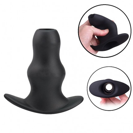 Plug Anal Vazado em Silicone - 9.7 X 4.6 cm - 8128