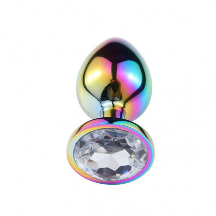 Plug Anal de Aço com Pedra de Cristal - Tamanho P - 5474