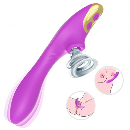 Vibrador de Ponto G e Clitóris com Pulsação - 8279