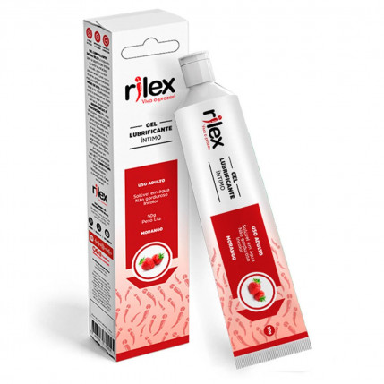 Gel Lubrificante Íntimo Rilex De Morango 50g - 8269
